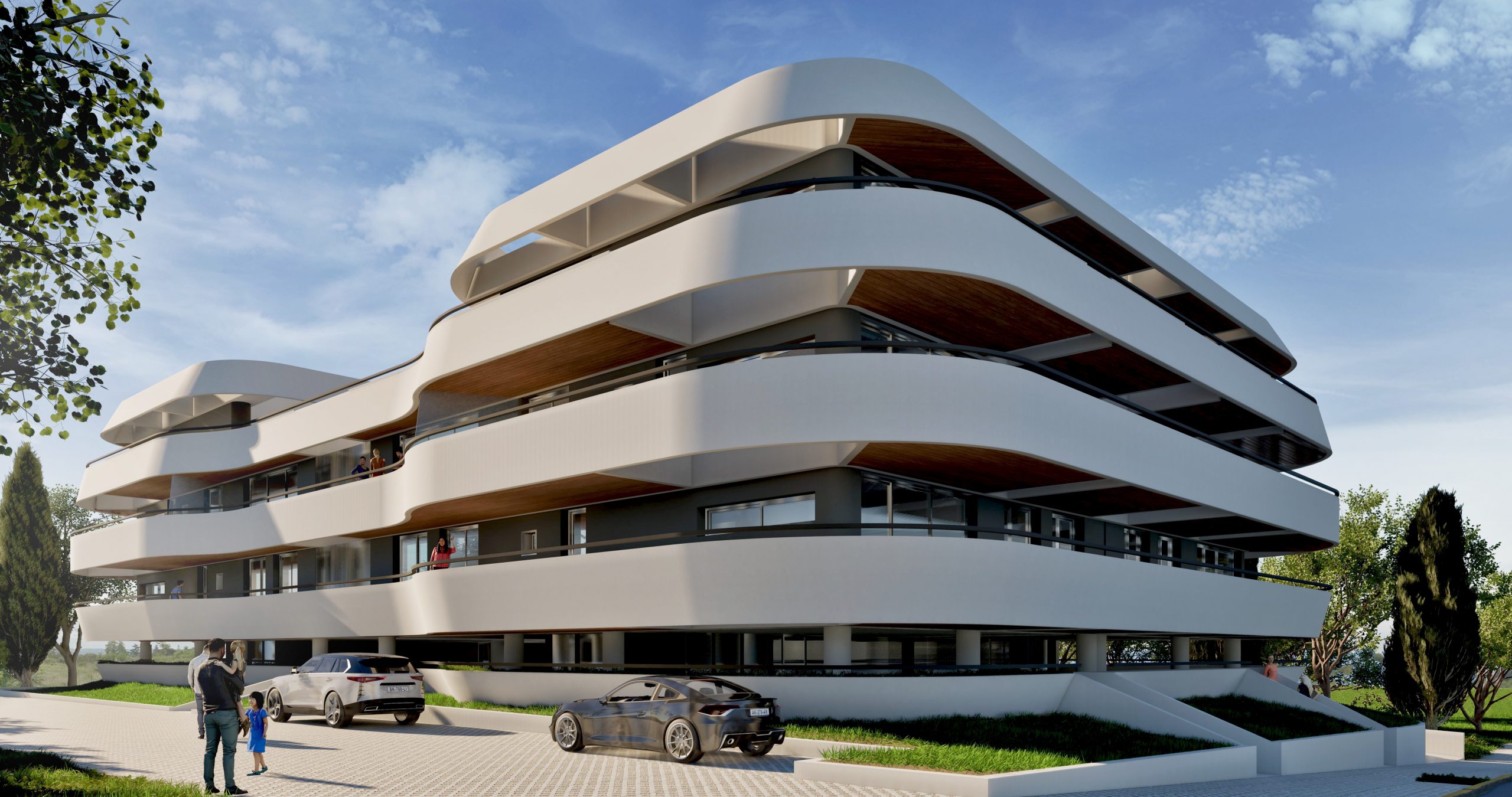 Complex of apartment buildings